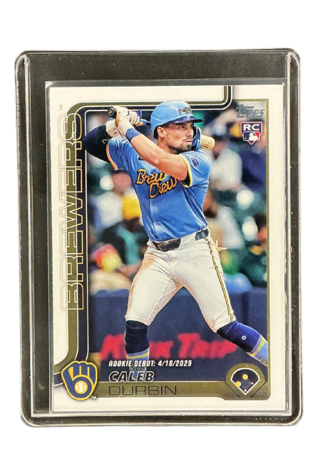 2025 Topps Update Series Caleb Durbin RC Brewers #US59 Front