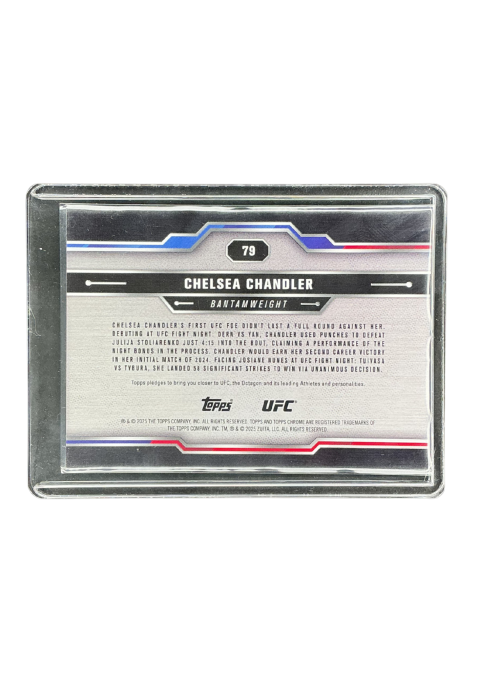 2025 Topps chrome UFC Chelsea Chandler Bantamweight #79
Back