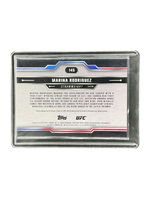 2025 Topps chrome UFC Marina Rodriguez Strawweight #145
Back