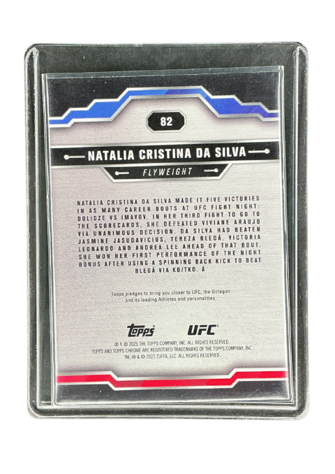 2025 Topps chrome UFC Natalia Cristina Da Silva Flyweight #82 Back