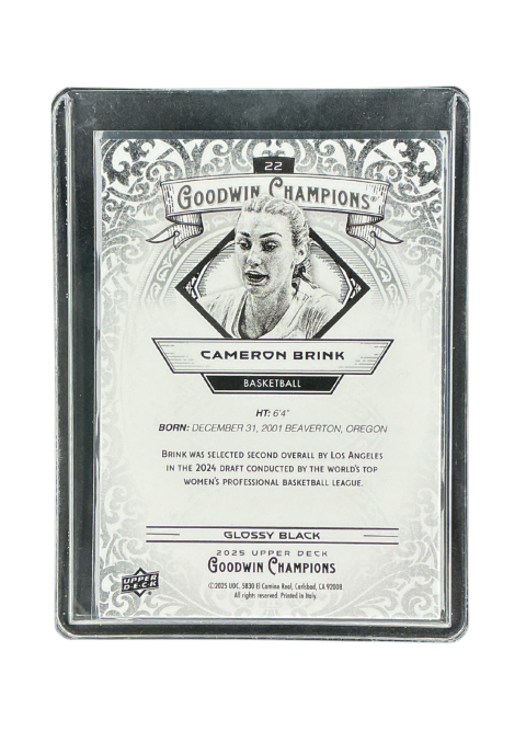 2025 Upper Deck Goodwin Champions Cameron Brink Basketball #22 Back
