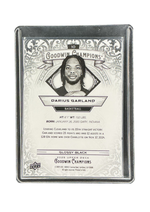 2025 Upper Deck Goodwin Champions Darius Garland Basketball #10 Back