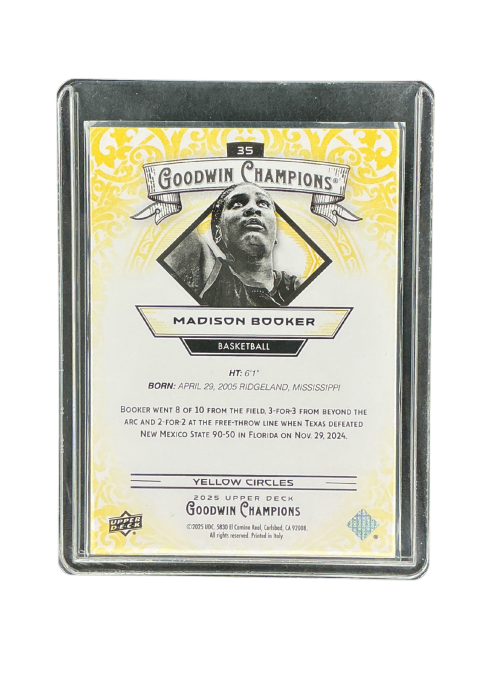 2025 Upper Deck Goodwin Champions Madison Circles Basketball /199 #35 Back
