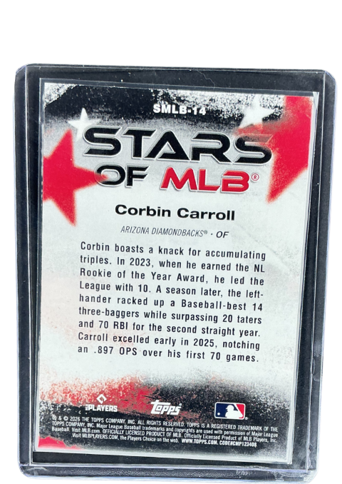 2026 Topps 75 Series 1 Corbin Carroll Star Of Mlb #SMLB-14
 Back