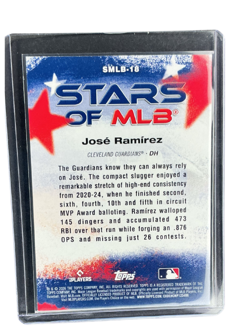 2026 Topps 75 Series 1 Jose Ramirez Star Of Mlb #SMLB-3
 Back