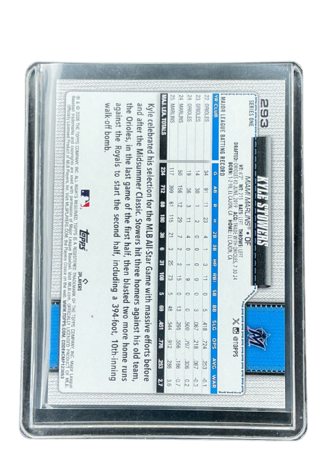 2026 Topps 75 Series 1 Kyle Stowers #293 Back