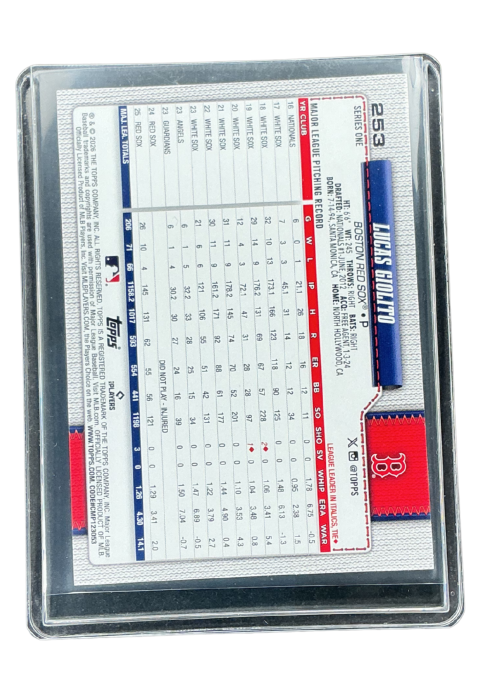 2026 Topps 75 Series 1 Lucas Giolito #253 Back