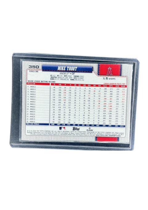 2026 Topps 75 Series 1 Mike Trout #350 Back