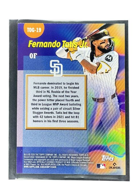 2026 Topps Series 1 Titans of the Game Fernando Tatis Jr. #TOG‑19 Back