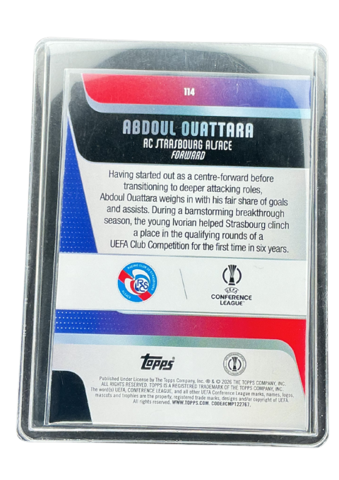 2026 Topps UCC Flagship Abdoul Ouattara #114 Back
