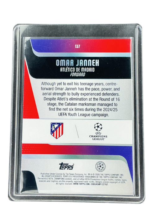 2026 Topps UCC Flagship Omar Janneh RC #137 Back