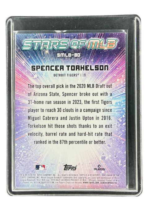 2024 Topps Update Stars Spencer Torhelson #SMLB-80
Back