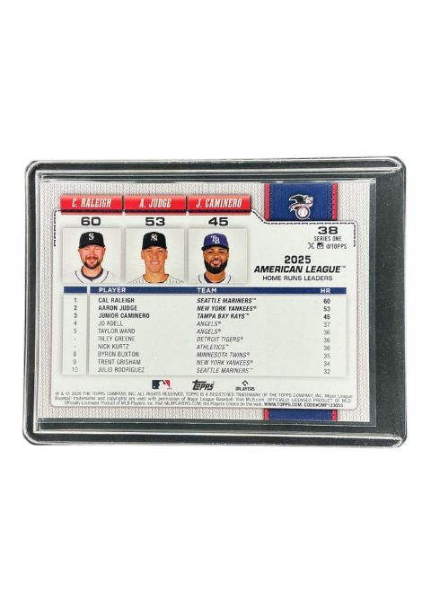 2026 Topps 75 Year Judge American League Leaders #38 Back