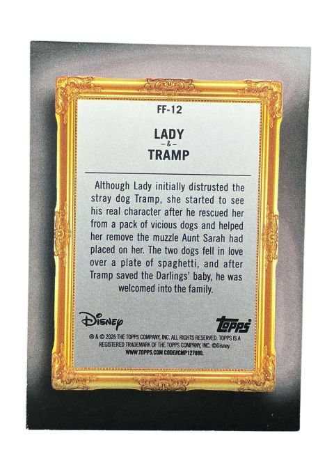 2026 Topps Disney Neon Lady & The Tramp #FF-12
Back