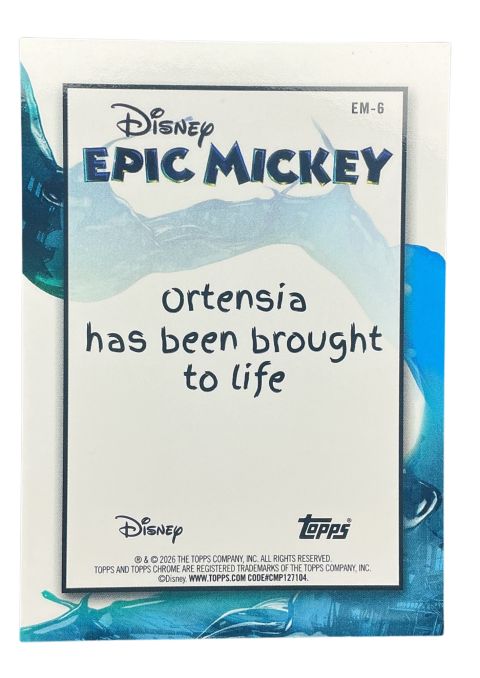 2026 Topps Disney Neon Epic Mickey Ortensia #EM-6
Back