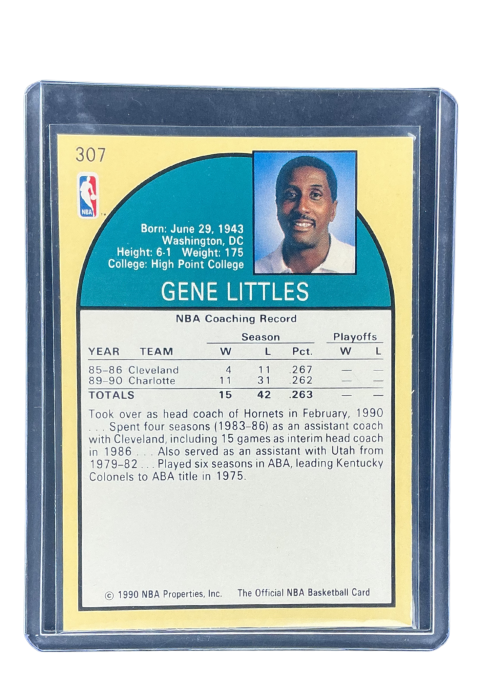 1990 NBA Hoops Gene Littles #307
 Back