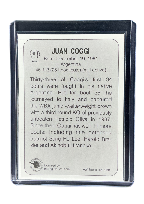 1991 AW Sports Juan Coggi Back