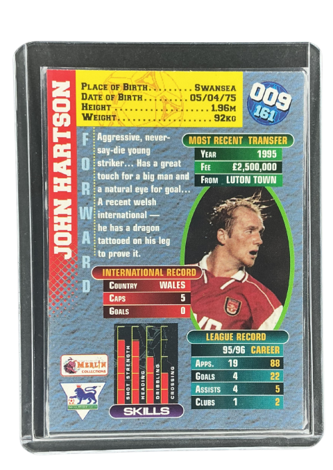 1996 Merlin Premier Gold John Hartson #009
 Back