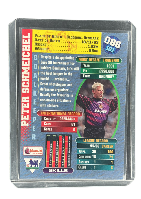1996 Merlin Premier Gold Peter Schmeichel #086
 Back