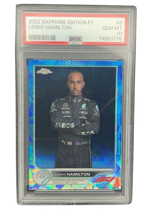2022 Topp Chrome Sapphire Edition F1 Lewis Hamilton #5 PSA10
Front