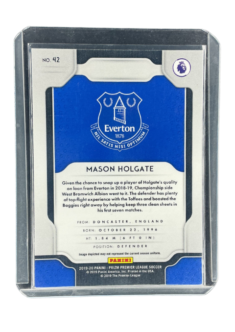 2019 Panini Prizm Mason Holgate RC #42
 Back