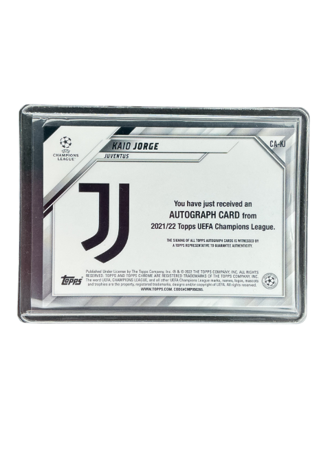 2022 Topps Chrome UEFA Champions League Kaio Jorge RC Auto #CA-KJ Back