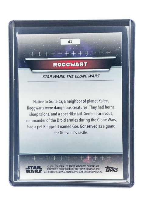 2023 Topps Chrome Star Wars Hyperspace Roggwart /75 #61 Back