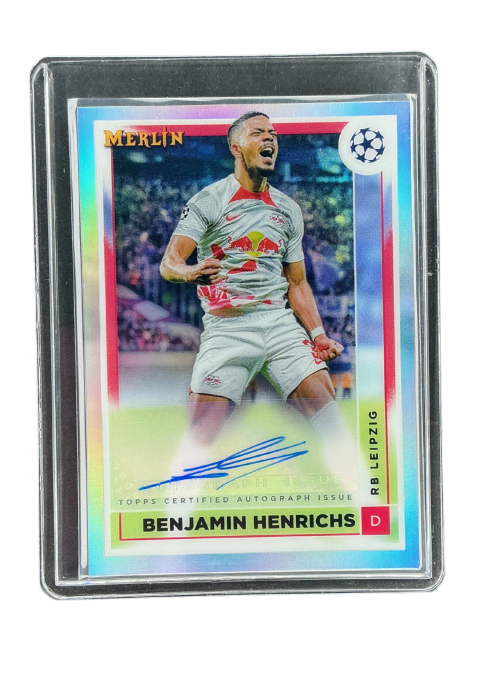 2023 Topps Merlin UEFA Banjamin Henrichs Auto #AC-BH Front