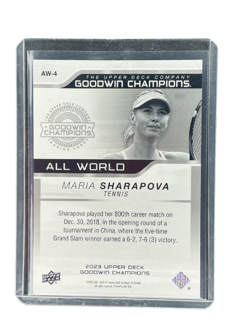 2023 Upper Deck Goodwin Champions Maria Sharapova Tennis #AW-4 Back