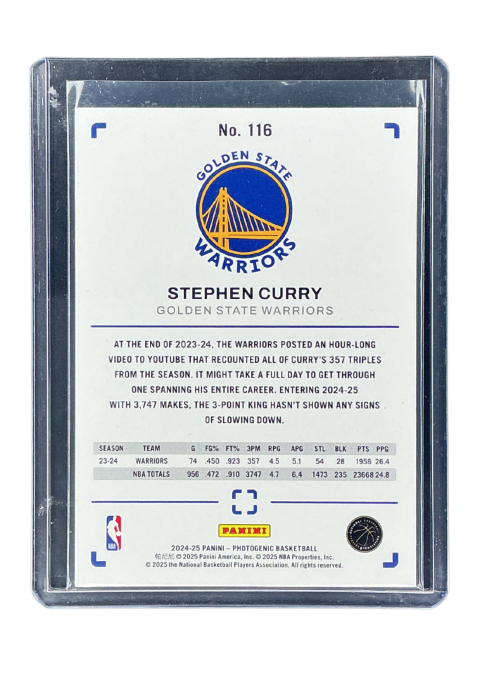 2024-25 Panini Photogenic Basketball Stephen Curry #116 back