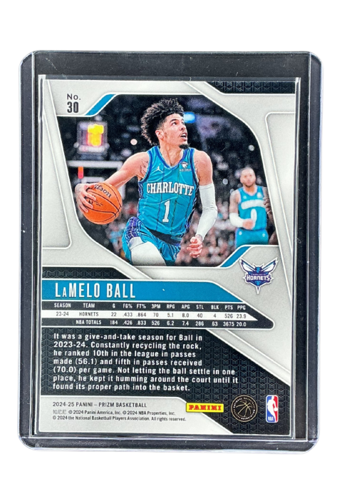 2024-25 Panini Prizm Basketball Lamelo Ball #30
Back