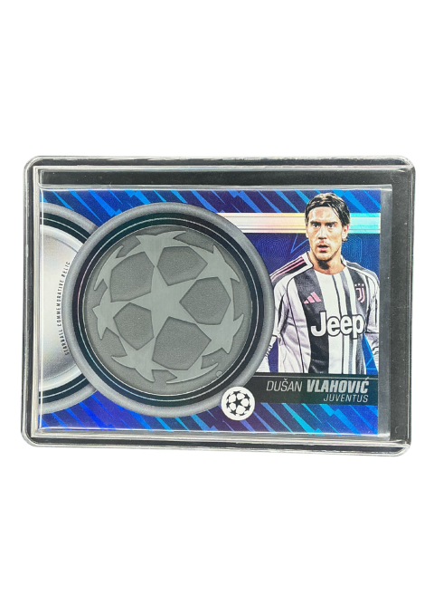 2025-26 Topps UEFA Club Competitions Dusan Vlahovic Starball Commemorative Relic #SCR-DV Front
