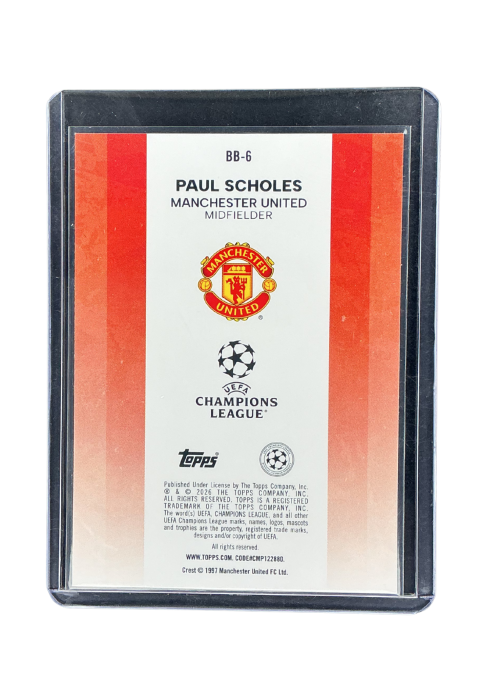 2025-26 Topps UEFA Club Competitions Paul Scholes Manchester United #BB-6 Back