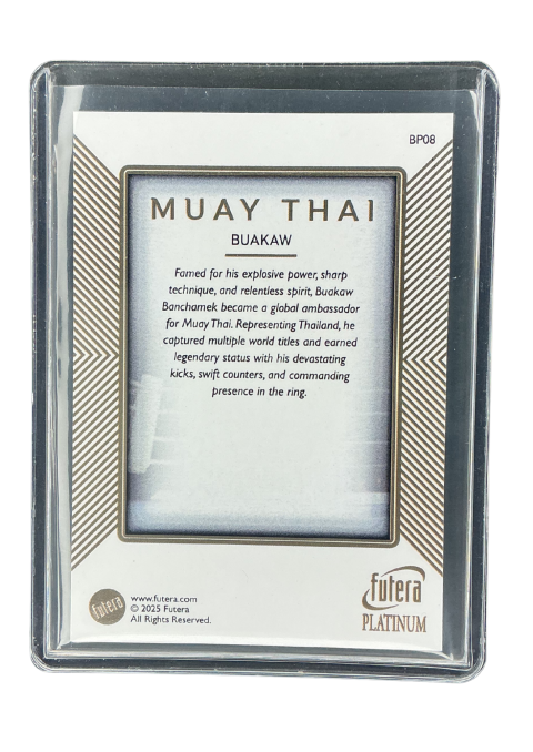 2025 Futera Platinum Buakaw Muay Thai #BP08 Back