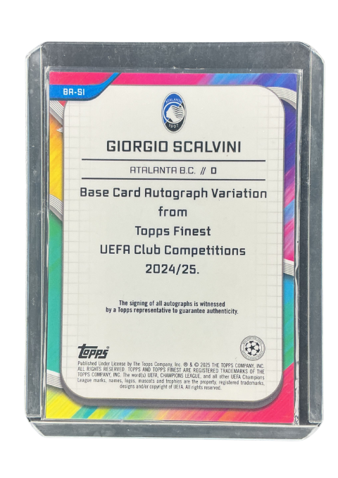 2025 Topps Finest Giorgio Scalvini Auto 77/125 #BA-SI
 Back