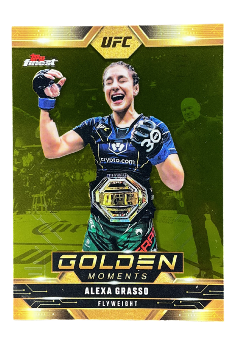 2025 Topps Finest UFC Alexa Grassd Golden Moments #GM-17 Back