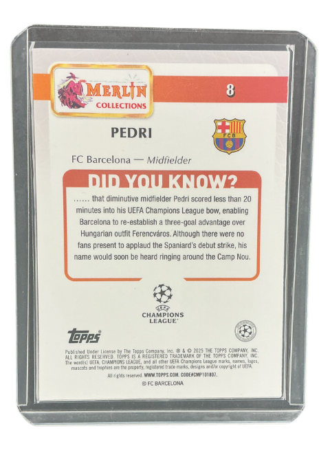 2025 Topps Merlin Pedri #8
 Back