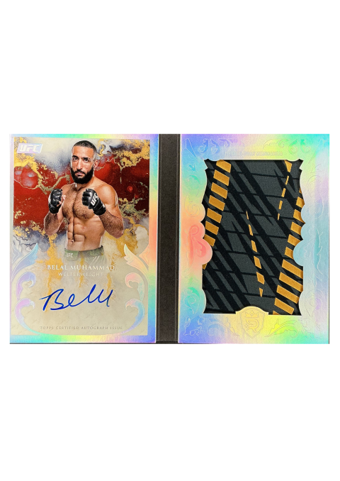 2025 Topps Royalty UFC Belal Muhammad Autographed Jumbo Relic Booklet /25 Auto Fighter-Worn Memorabilia #AJR-BM Front