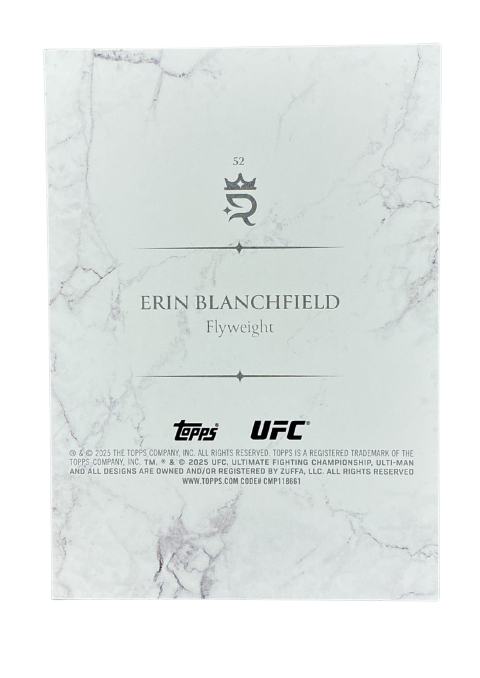 2025 Topps Royalty UFC Erin Blanchfield /35 #52 Back