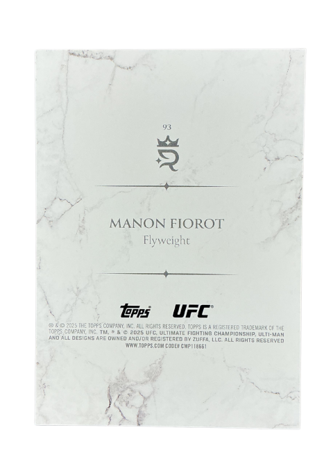 2025 Topps Royalty UFC hobby Box Manon Fiorot /25 #93 Back