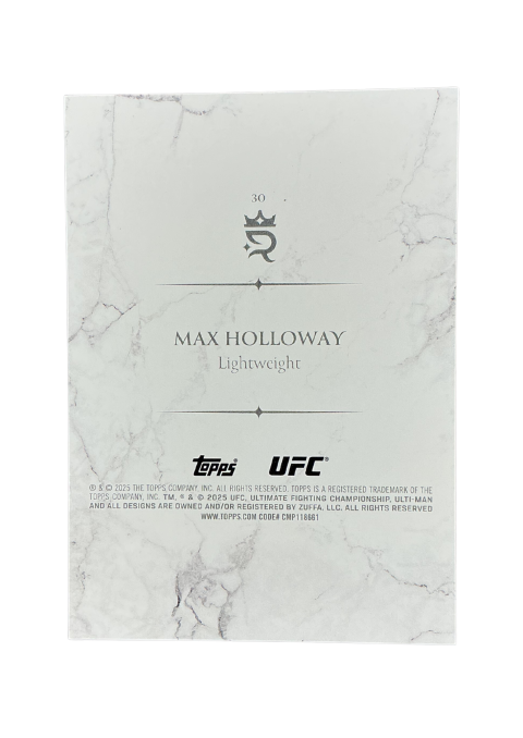 2025 Topps Royalty UFC Max Holloway /35 #30 Back