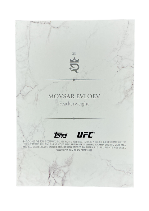 2025 Topps Royalty UFC Movsar Evloev /35 #35 Back