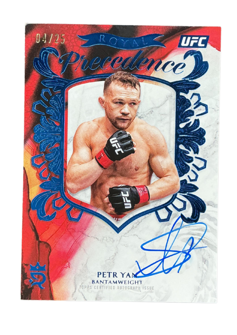 2025 Topps Royalty UFC Petr Yan Royal Precedence Petr Yan /25 Auto #RP-PY Front