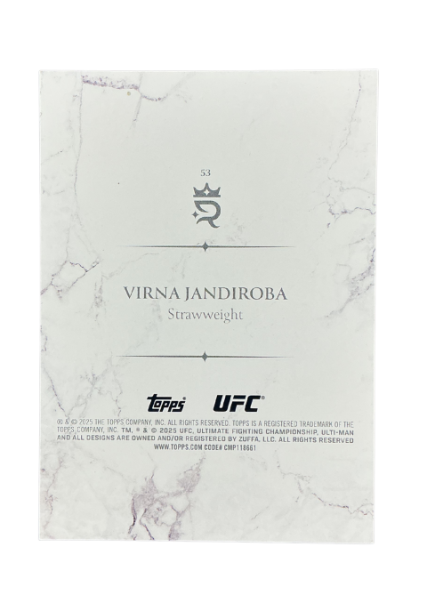 2025 Topps Royalty UFC Virna Jandiroba /99 #53 Back