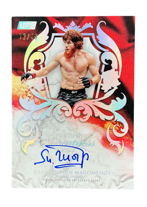 2025 Topps Royalty UFC Sharabutdin Magomedov Pursuit Of Greatness /49 Auto #POG-SM Front