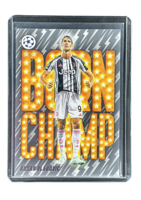 2026 Topps UEFA Club Competitions Dusan Vlahovic Born Champ #BC-11 Front