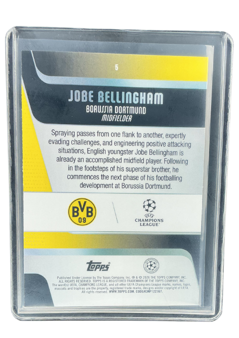 2026 Topps UEFA Club Competitions Jobe Bellingham RC # 5
 Back