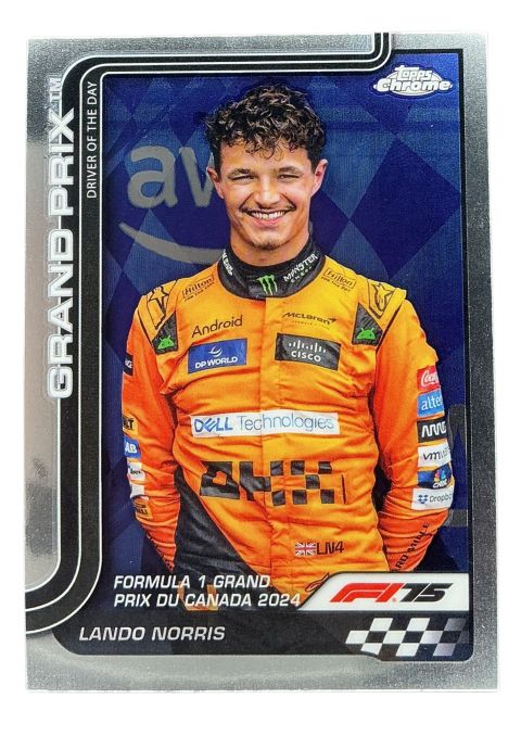 2025 Topps Chrome Formula 1 Driver Of The Day Lando Norris Mclaran F1 Team #130
Front