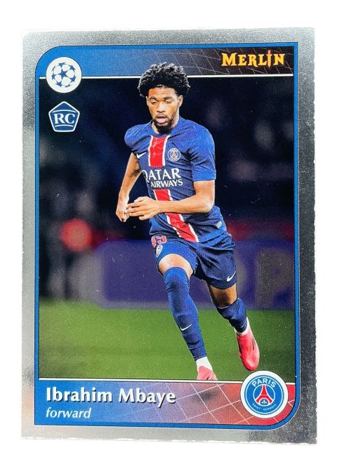 2025 Topps Merlin UEFA Ibrahim Mbaye RC #149
Front