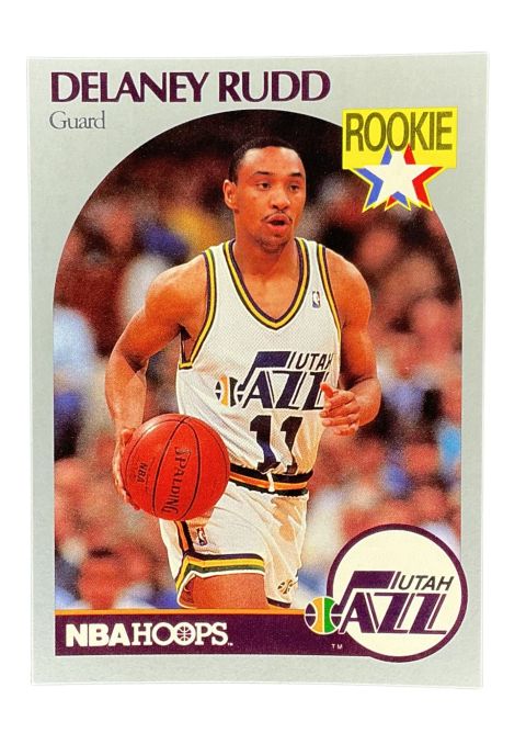 1990 NBA Hoops Delaney Rudd RC #293 Front
